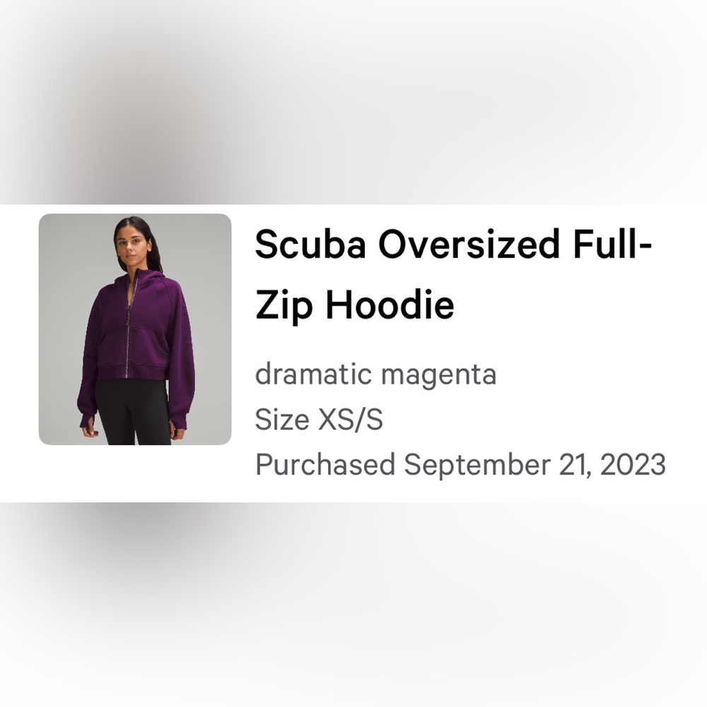 Lululemon scuba oversized full-zip hoodie purple - Picture 11 of 11